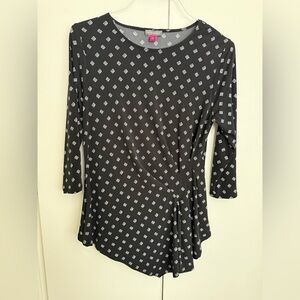 Vince Camuto Black and White Geometric Tunic